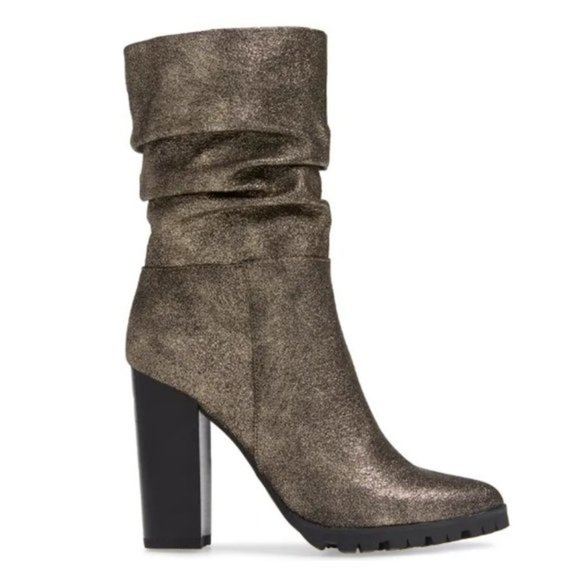 New Katy Perry Raina Slouch Leather Mid-Calf Boots - Picture 4 of 6